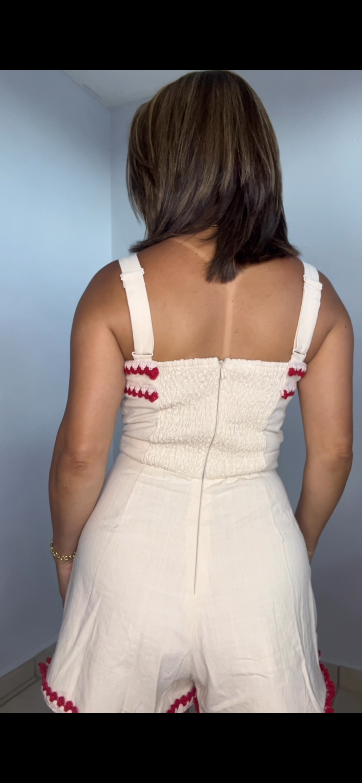 Embroidered Edge Romper